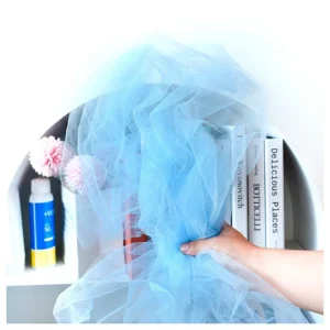 20GSM Hard Net Mesh Tulle Polyester Veil Children's Tulle Dress Tulle Wholesale Diamond Stiffened Fabric - 100% Polyester...