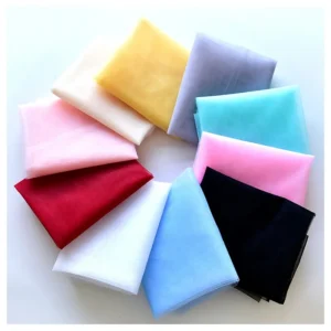 20GSM Hard Net Mesh Tulle Polyester Veil Children's Tulle Dress Tulle Wholesale Diamond Stiffened Fabric - 100% Polyester...