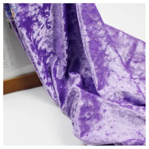 270gsm 95 Polyester 5 Spandex Stretch Knitted Velvet Fabric Pillow Sofa Shiny Diamond Velvet Fabric for Garment - 100%...