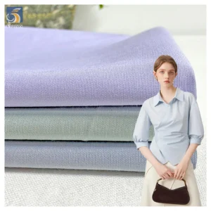 A1140 Stretch 50S 130gsm 97% Cotton 3% Spandex Stretch Plain Cotton Fabric for Women's Clothing Fabric - 100% Cotton, 130...