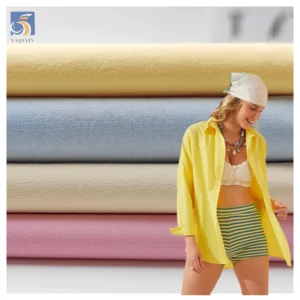 A2131 125gsm 60S Stretch Washed Cotton Poplin Fabric for Ladies Shirt Dress Fabric - 97% Cotton 3% Spandex Poplin, 125 gsm...