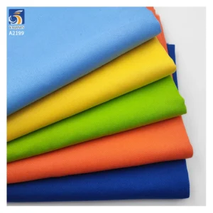 A2199 Ready Made High Quality 270gsm Woven Combed 100% Cotton Twill Fabric Khaki Twill Fabric for Shirts Skirts - 100%...