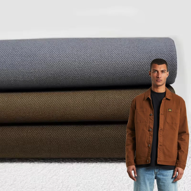 A2269 Good Quality 280gsm Extra Thick Woven Double Twill 100% Cotton Fabric Washed Cotton Fabric - 100% Cotton, Twill Cotton...