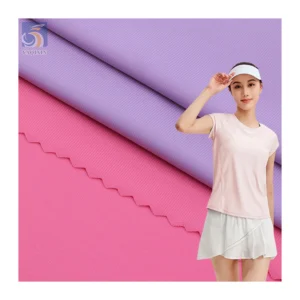 A2294 76% Nylon 24% Spandex 160gsm Strips Ribbed Knit Yoga Sportswear Fabric High Elastic Nylon Spandex Quick-Drying Fabric...