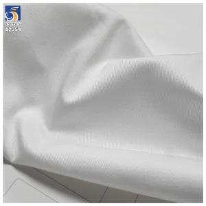 A2354 White Multifunctional TC Twill Fabric Polyester Cotton Twill Non-Elastic TC Cotton Fabric for Pants Work Clothes...