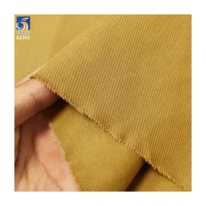 A2392 Wholesale Customized 200gsm TR Texture Khaki Double Twill 100% Cotton Fabric Double Twill Cotton Chino Fabric - 100%...