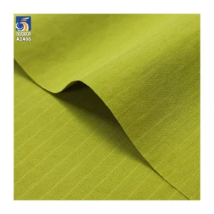 A2406 155gsm Spring Fresh Light Green 0.5 Small Plaid Jacquard Cotton Fabric 65% Cotton 35% Nylon Blend Plaid Jacquard...