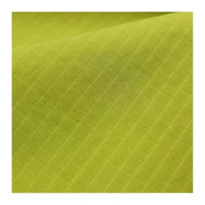 A2406 155gsm Spring Fresh Light Green 0.5 Small Plaid Jacquard Cotton Fabric 65% Cotton 35% Nylon Blend Plaid Jacquard...