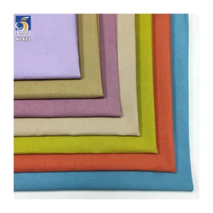 A2422 140g/m² 55% Cotton 45% Lyocell Washed Cotton Plain Poplin Fabric Soft and Skin-Friendly Shirt Dress Fabric - 55%...