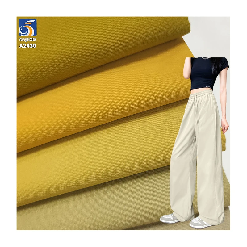 A2430 160g/m² 65% Cotton 35% Nylon Blended Thickened Plain Poplin Fabrics 50s Windbreaker Shorts Poplin Cotton Fabric - 65%...