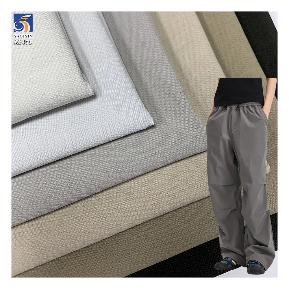 A2451 270gsm Medium Weight 60% Polyester 40% Composite Silk Stretch Fabric New Materials Poly Poplin Thin Stretch Shorts...