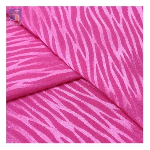 Bright Purple 100 Polyester Leopard Pattern Jacquard Satin Fabric for Sleeveless Skirts Sexy Style - 100% Polyester, 130...