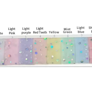 CP09 Dust and Illusion Sequins Tulle Fabric Glitter Tulle Fabric Wedding Dress - 100% Polyester, 风俗, 160 CM, Mesh, Knitted...