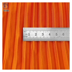 Cheap 4810 Polyester Matte Dull Pleated Satin Fabric 150gsm 7mm Size Pleated Accordion Satin Fabric Straightening...