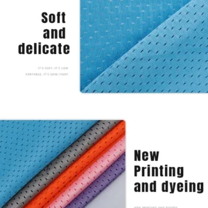 Cheap Polyester Spandex Stretch Mesh Fabric 180gsm Knitted Elastic Breathable Sportswear Basketball Mesh Vest Fabric - 100%...