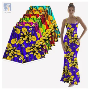 China Manufacturer Custom 100% Polyester Pacific Island Design Fabric Dress Retro Print Your Own Designs on Fabric - 100%...