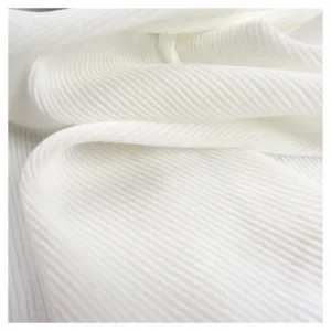 China Supplier Premium Pure White Dyed Wrinkle Crinkle Chiffon Fabric Roll - 100% Polyester, 100 gsm, 150 CM, Fabric...