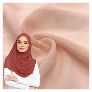 Crepe Crinkle Jacquard Chiffon Fabric Price Per Meter Arabic Clothing Fabric Middle Eastern Headscarf Fabric - 100%...