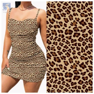 Custom Printed Spandex 4 Way Stretch Fabric Yoga Sportswear Spandex Legging Fabric Animal Leopard Print Fabric - Spandex...