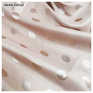 DMF002 Chinese Manufacturer Wholesale Price Polka Dot Jacquard Satin Fabric by the Yard - 100% Polyester, 80 gsm, 160 CM...