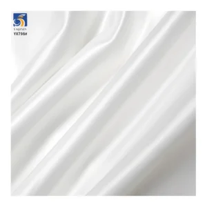 DMF15 75D*300D 160gsm Elegant White 100 Polyester Shiny Bridal Satin Fabric for Wedding Dress - 100% Polyester, 160 gsm, 150...