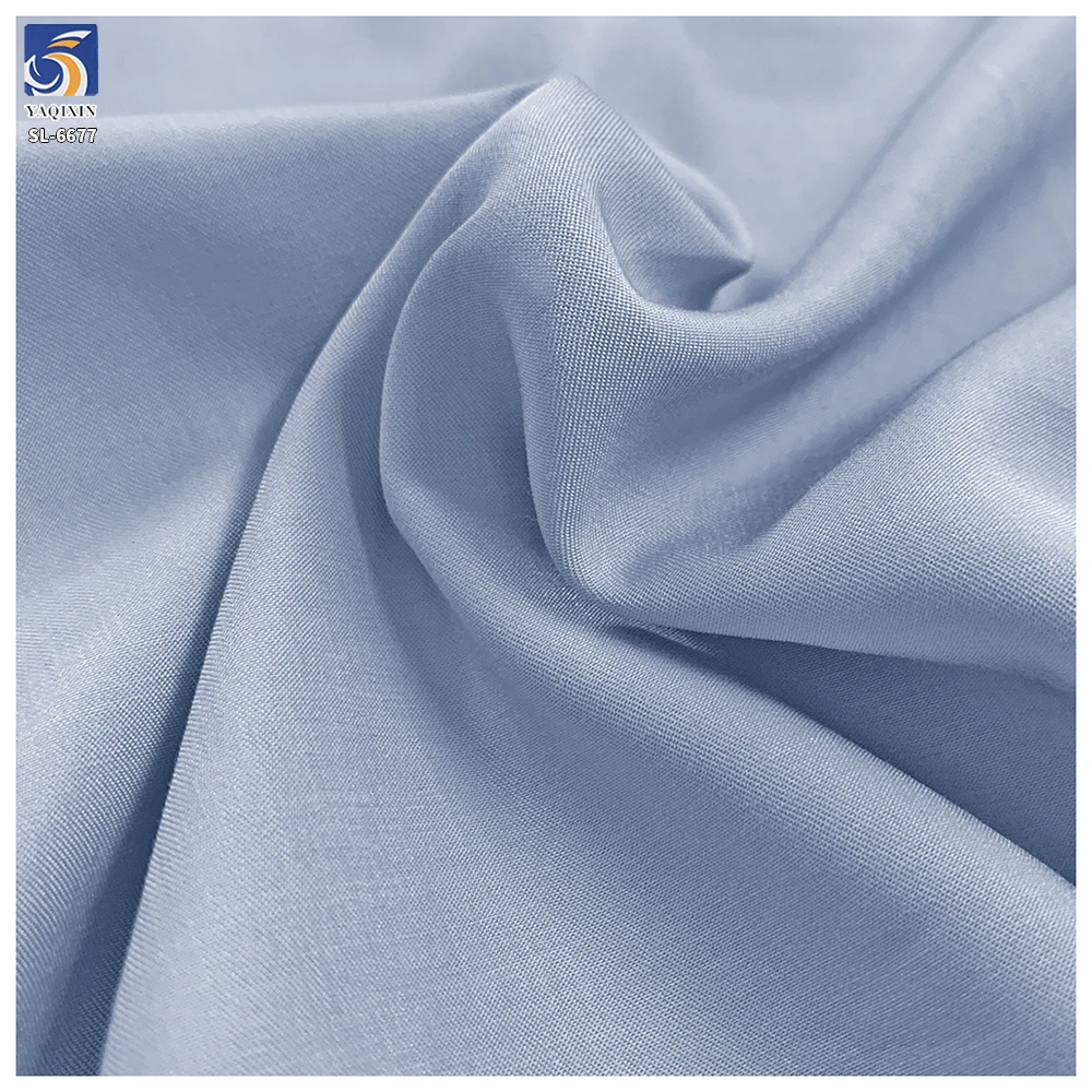 DV-6677 Factory 100gsm Fine Twill Fabric 50 Rayon 50 Polyester Soft Lightweight Dress Shirt Twill Fabric Textile Wholesale...