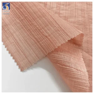 DV-6702 OEM Custom 100gsm Peach Pink Thickened 80 Ten-cel 20 Nylon Blend Striped Fabric for Fashion Clothing - 100% Nylon...