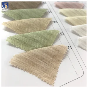 DV-6721 New Product 120g OEM Custom Textured Softness Linen Blend 80% Rayon Striped Jacquard Chiffon Fabric for Womenswear...