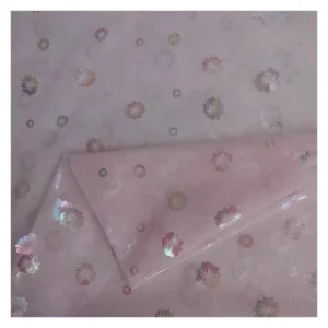 DX105 Guangzhou Super Factory Textile 2024 Tulle Fabric New Colorful Florals Foil Printed Fabric for Children - 100%...