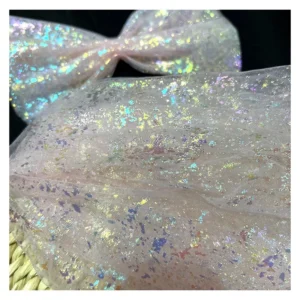 DX115 Quality Wholesale Custom Flash Bronzing Tulle 100% Nylon Tulle Wedding Fabric Tulle - 100% Polyester, 25 gsm, 57, 58"...