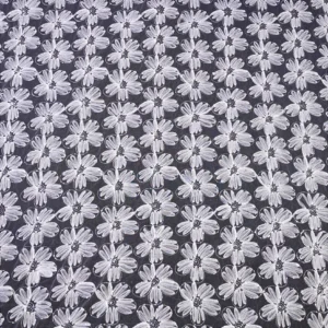 DX54-1 High Quality White Embroidery Mesh Fabric 3D Flower Lace Fabric With Sequins for Bridal Dress - 100% Polyester, 100G...