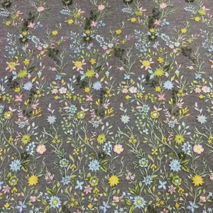 Elegant Hand Made Embroidery Fabric Net Fabric for Dress Embroidery 3D Multicolour Tulle Floral Fabric - 100% Polyester, 100...