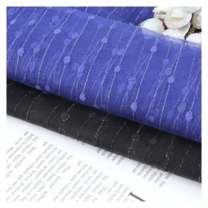 Emerald Green Polyester Jacquard Dots Tulle Mesh Fabric Wedding Luxurious Bridal Tulle Lace Fabric - 100% Polyester, 35 gsm...