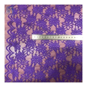 European French Chantilly Lace Fabric Custom Mesh Lace Elastic Dress Chantilly Lace Fabric - 100% Polyester, 260 G, 152 CM...