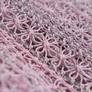 Silver Thread Glitter Striped Jacquard Mesh Fabric 90%Nylon 10%Spandex 4 Way Stretch Mesh Lace Fabric