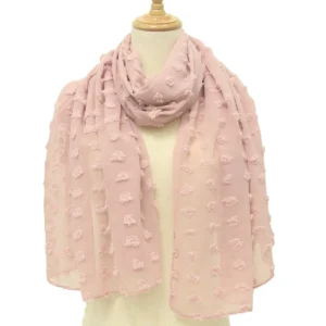 Fabulous 100% Polyester Jacquard Dobby Polka Dot Chiffon Fabric and Textile for Dress Scarf - 100% Polyester, Chiffon...
