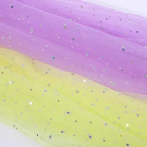 Factory Ready Supply of Large and Small Polka Dot Holographic Sequin Tulle for Children's Clothing Princess Skirt - 100%...