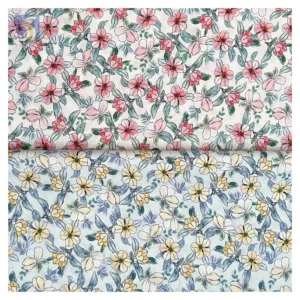 Free Samples Stock Lot Woven Small Floral Cotton Lawn Fabric Poplin 100 Cotton Printed Fabric - 100 Cotton, Poplin Cotton...