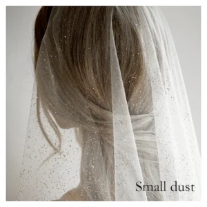 Glitter Mesh Fabric Soft Bridal Tulle Pure White Sparkle Glitter Tulle Fabric - 100% Polyester, 19 gsm, 160 CM, Mesh...