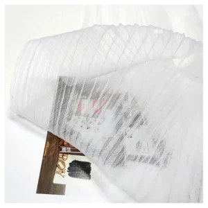 Good Price Polyester Pleated Elastic Wrinkle Pure White Tulle Mesh Fabrics for Clothing Wedding Dress - 100% Polyester, 60...