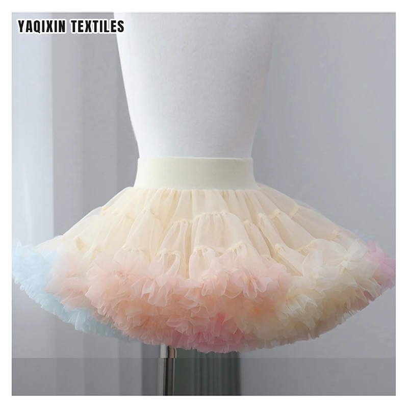 Guangzhou Manufacturer New Arrival Children Girls Sweet Princess Tutu Skirt Pettiskirts Tulle Ruffle Mesh Skirt - 100%...