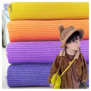 Guangzhou Stretch Corduroy Fabric Manufacturers 310gsm 16W Spandex Cotton Corduroy Fabric for Clothes - 97% cotton 3%...