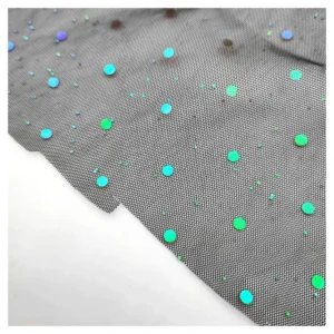 Guangzhou Supplier Free Sample Sparkle Sequins Tulle Textile Children's Skirt Fashion Fabric - Polyester, Metallic, 60 gsm...