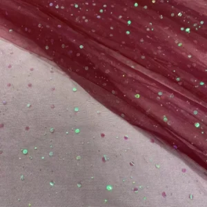Guangzhou Supplier Free Sample Sparkle Sequins Tulle Textile Children's Skirt Fashion Fabric - Polyester, Metallic, 60 gsm...