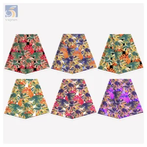 Guangzhou Supplier OEM&ODM Customized Digital Printed Poplin 100% Cotton Fabric Hawaiian Tropical Leaf Print Fabric - 100%...