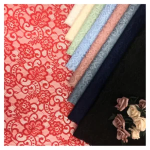 Guangzhou Textile and Lace Fabric Manufacturer Swiss Sexy Black Floral Guipure Chantilly Lace Fabric - 100% Polyester, 110...