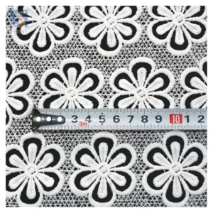 Guangzhou Wholesale Price Reasonable Price Latest African Water Soluble Polyester Lace Fabric for Nigerian Bridal - 100%...