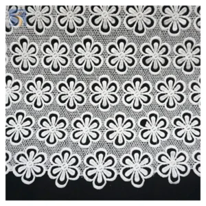 Guangzhou Wholesale Price Reasonable Price Latest African Water Soluble Polyester Lace Fabric for Nigerian Bridal - 100%...