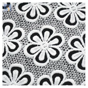 Guangzhou Wholesale Price Reasonable Price Latest African Water Soluble Polyester Lace Fabric for Nigerian Bridal - 100%...