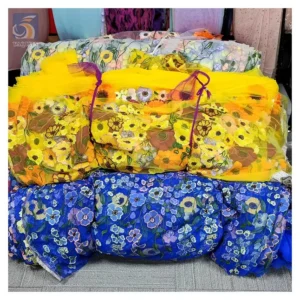 Guangzhou Zhongda Fabric Market Reasonable Price Color Embroidery Lace Fabric 2024 3D Flowers Tulle Net Lace Fabric - 100%...